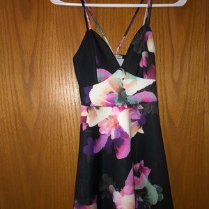 Black floral dress
